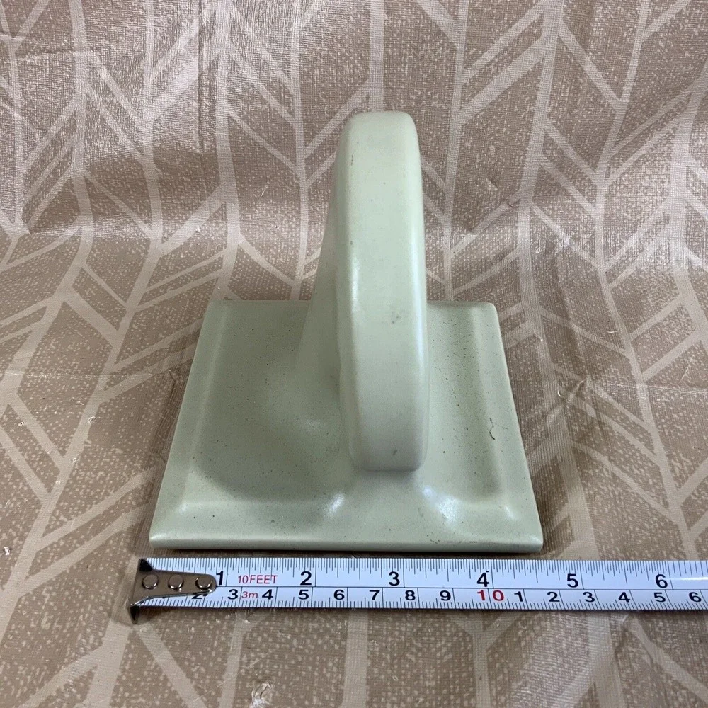 Vintage AO American Olean Ceramic‎ Toothbrush Cup Holder Avocado Green